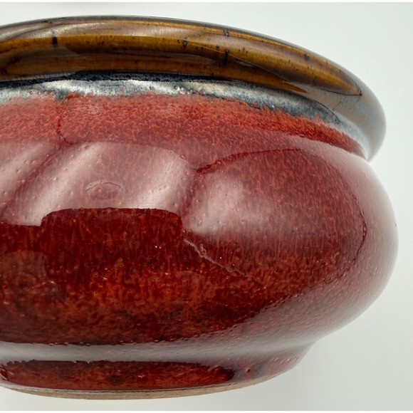 Studio Art Pottery Stoneware Hand Thrown Lidded Pot-5.5in x 4 in-VTG-Rustic - Picture 12 of 16